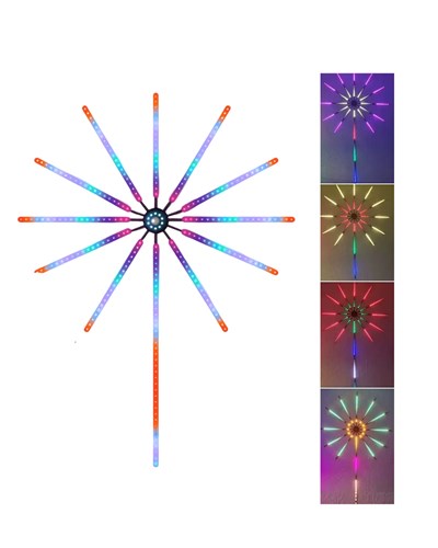 Akıllı RGB LED Havai Fişek Duvar Lambası Kumandalı ve Uygulama Kontrollü