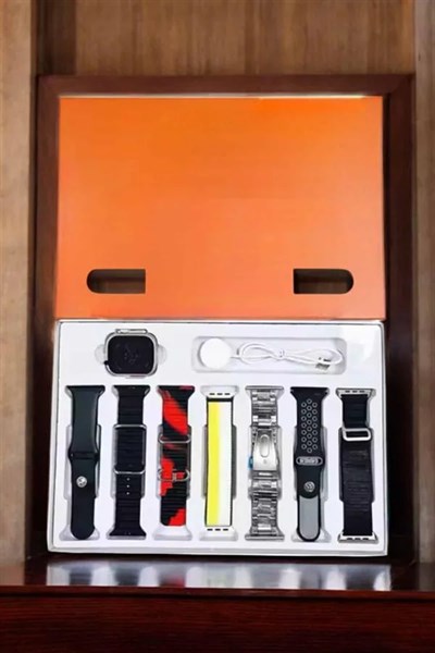 Akıllı Saat 7 Kordonlu Bildirim Görebilen Metal Kordon GPS Özelliği