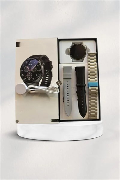 Akıllı Saat Çoklu Kordon Seçeneği Amoled Ekran Çok Fonksiyonlu Bluetooth Bağlantılı