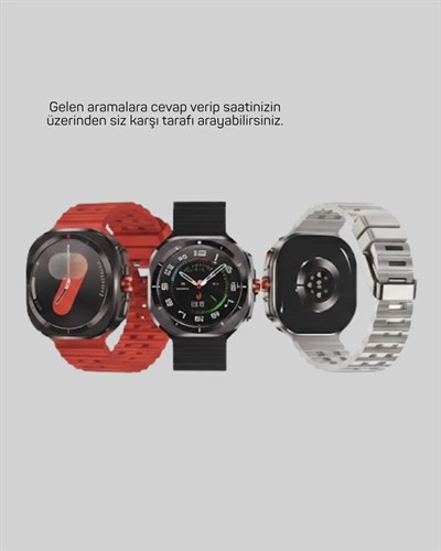 Akıllı Saat Kablosuz Şarj Arama Cevaplama ve Geniş Ekran Desteği