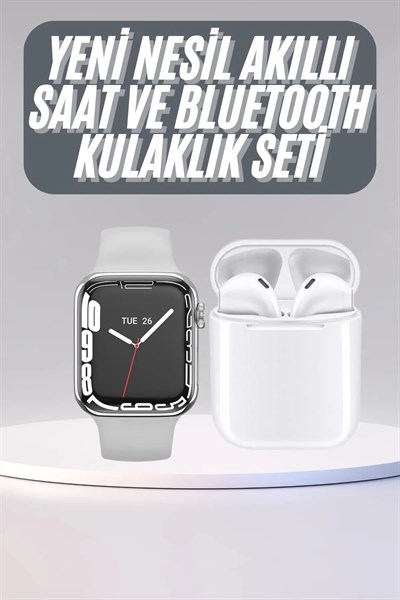 Akıllı Saat Kulaklık Hediyeli Uyku ve Sağlık Takibi Yapabilen Uzun Ömürlü