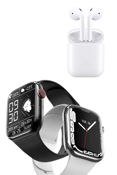 Akıllı Saat Kulaklık Hediyeli Uyku ve Sağlık Takibi Yapabilen Uzun Ömürlü