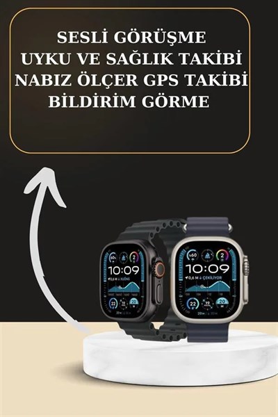 Akıllı Saat Sesli Görüşme Titreşimli GPS Bağlantısı Müzik Dinleme Sosyal Medya Bildirimleri
