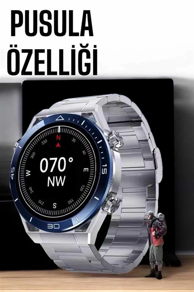 Akıllı Saat Yeni Nesil Bluetooth Bağlantılı Uyku ve Sağlık Takibi NFC ve GPS