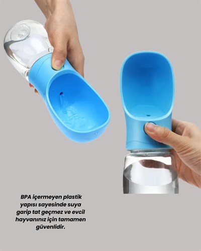 Akıllı Su Akış Kontrollü Köpek Su Matara Taşınabilir Gezdirme Şişesi