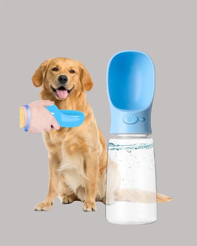 Akıllı Su Akış Kontrollü Köpek Su Matara Taşınabilir Gezdirme Şişesi