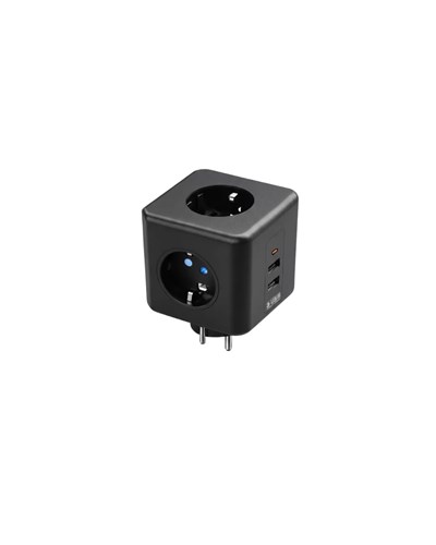 Akım Korumalı Küp Priz 3 Priz Girişi ve 3 USB Şarj Özellikli