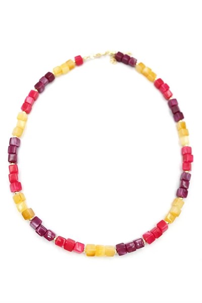 Akrilik Kolye - Fuşya