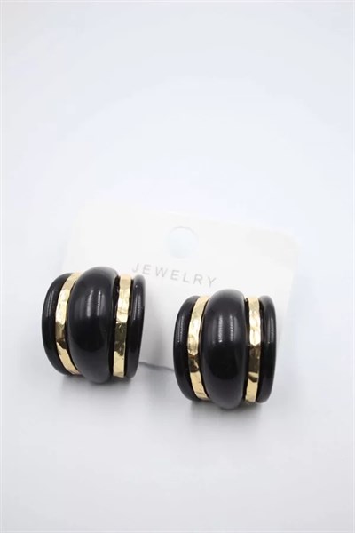 Akrilik Küpe - Siyah