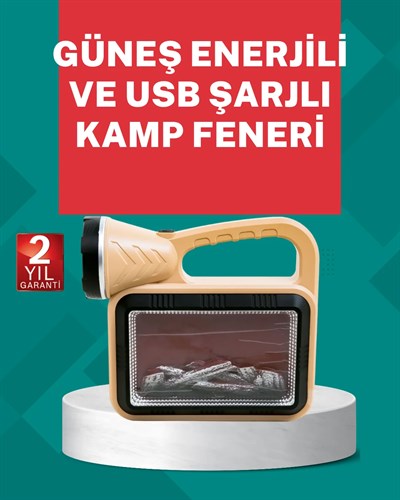 Alev Efektli Güneş Enerjili Lamba – Su Geçirmez