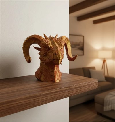 Altın Kırmızı Ejderha Figürü