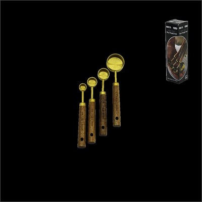 Altın Renk Metal 4lü Ölçü Kaşık Seti (15ml, 5ml, 2.5ml, 1.25ml)