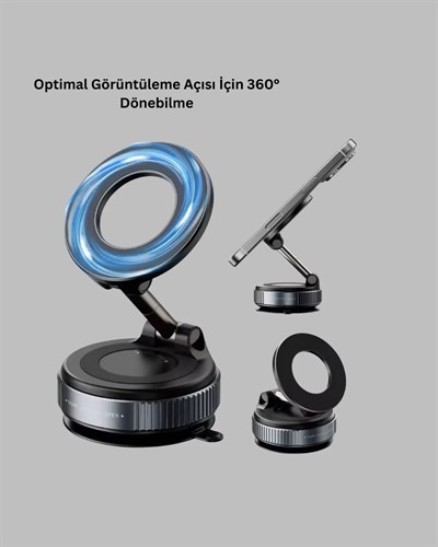 Alüminyum Gövdeli Manyetik Araç İçi Telefon Tutucu