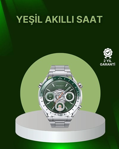 Amoled Ekran Akıllı Saat Harita Gösterimli Bluetooth Aramalı 3 Kayışlı