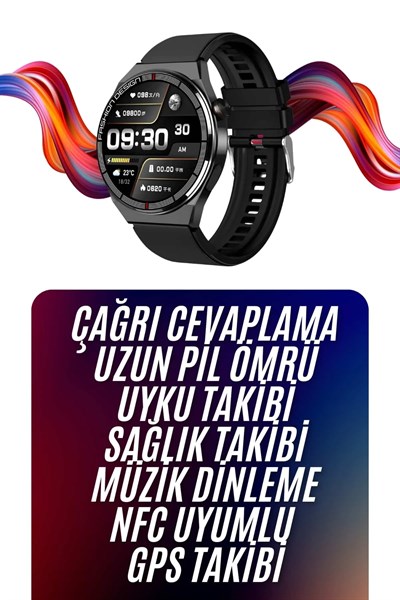 Amoled Ekran Akıllı Saat Üç Kordonlu İOS Android Uyumlu