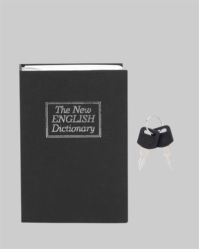 Anahtarlı Gizli Kitap Kasa – Metal İç Yapı, Kamuflajlı Sözlük Tasarım