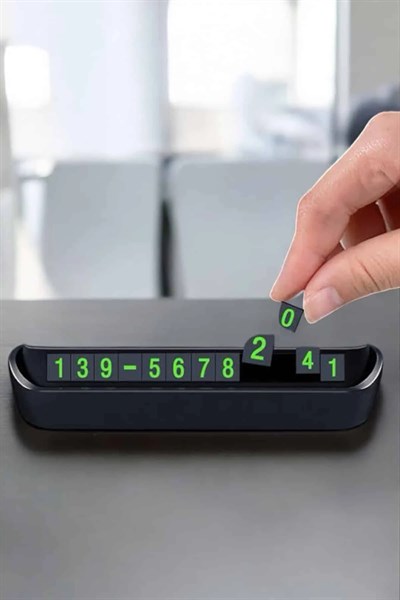 Araba Park Numaratörü Araç İçi Numaralık Değiştirilebilir Çevirmeli Mini