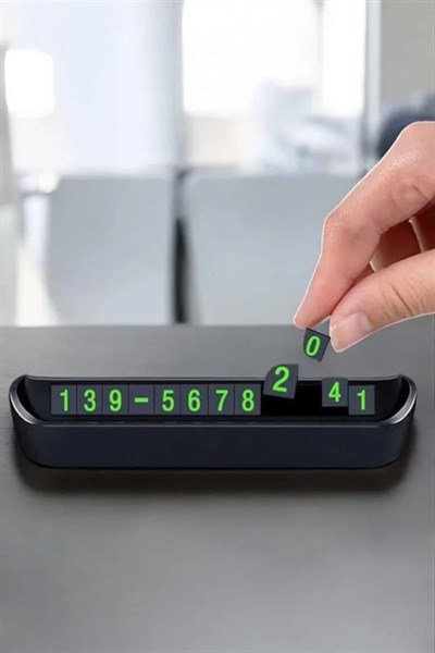 Araba Park Numaratörü Araç İçi Numaralık Değiştirilebilir Çevirmeli Mini