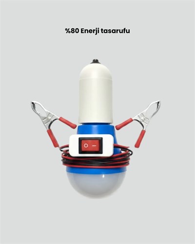 Araç Akü Bağlantılı 12V LED Ampul Pratik Işık Çözümü