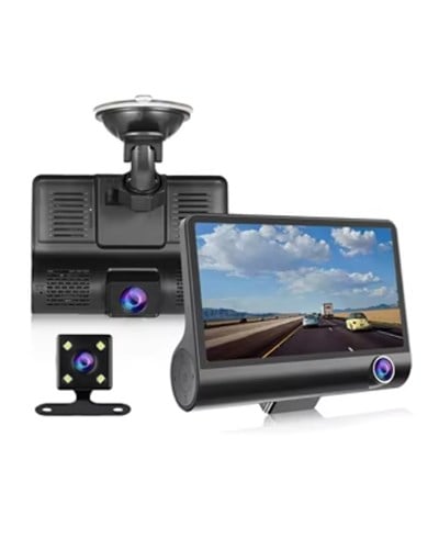 Araç DVR Kamera Çift Lensli 4 İnç Ekranlı G Sensörlü
