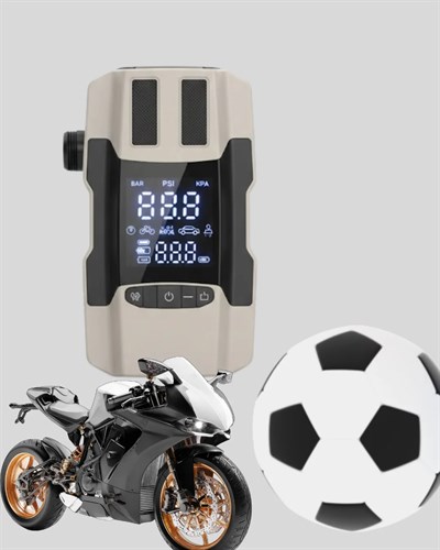 Araç Hava Pompası ve Akü Takviye Powerbank 12.000 mAh Çok Fonksiyonlu