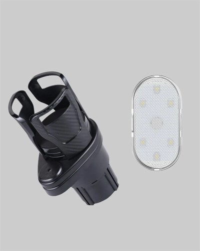 Araç İçi Düzen ve Ambiyans Seti Çift Bardak Tutucu + LED Işık