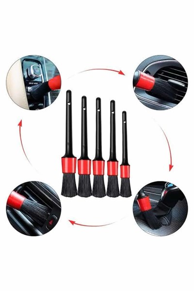 Araç İçi Led Aksesuar 5 Farklı Detaylı Araba Temizlik Fırçası Oto Temizleme Fırçası