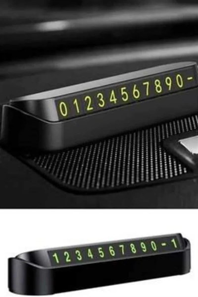 Araç İçi Numaratör Numaralık Oto Cam Kartı Fosforlu Numaratör