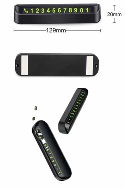 Araç İçi Numaratör Numaralık Oto Cam Kartı Fosforlu Numaratör