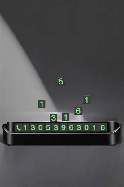 Araç İçi Numaratör Numaralık Torpido Üstü Açılır Kapanır Telefon Numarası Bırakma