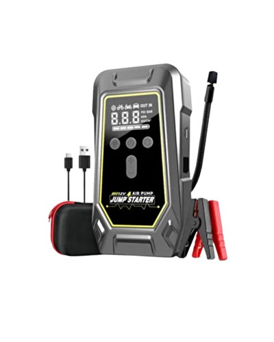 Araçlar İçin Akü Takviye ve Dijital Hava Kompresörü 16000 mAh