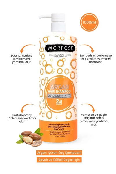 Argan Şampuan 1000 ML - Boyalı Saçlar İçin