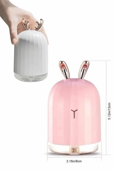 Aromaterapi Hava Nemlendirici Dekoratif USB Şarjlı Tavşan Nemlendirici
