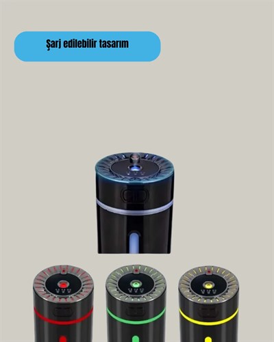 Aromaterapi Özellikli Ultrasonik Hava Nemlendirici LED Atmosfer Işığı