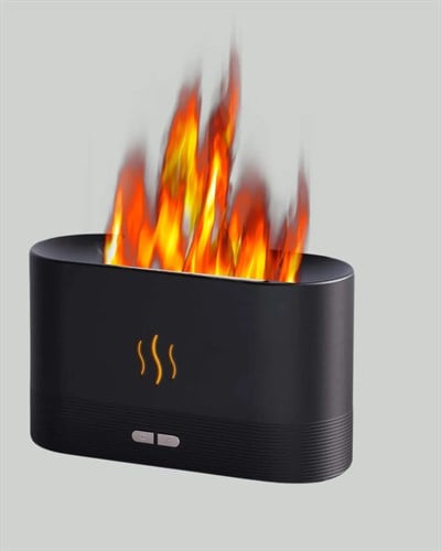 Aromatik Oda Kokusu Difüzörü Alev Tasarımlı LED Işıklı Nemlendirici