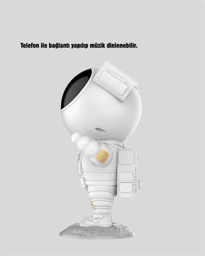 Astronot Projeksiyon Lambası Bluetooth Müzikli ve Uzaktan Kumandalı