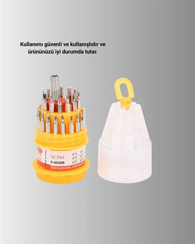 Ateşe Dayanıklı Tornavida Seti Elektronik Tamir İçin Çok Uçlu