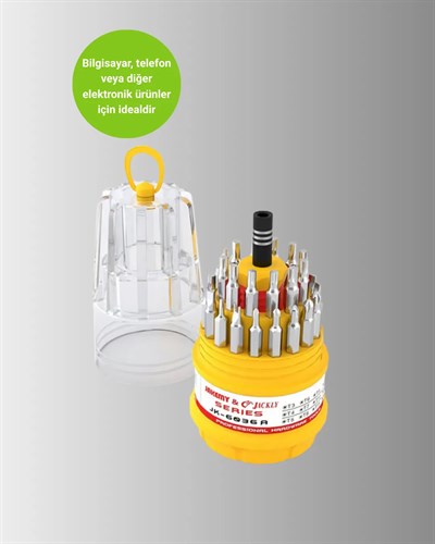 Ateşe Dayanıklı Tornavida Seti Elektronik Tamir İçin Çok Uçlu