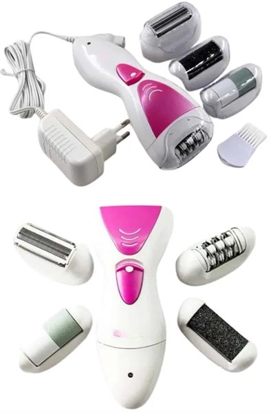 Ayak Törpü Başlıklı Epilatör Aleti 4 Başlıklı Taşınabilir Şarjlı Epilasyon Cihazı