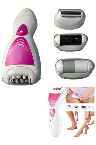 Ayak Törpü Başlıklı Epilatör Aleti 4 Başlıklı Taşınabilir Şarjlı Epilasyon Cihazı