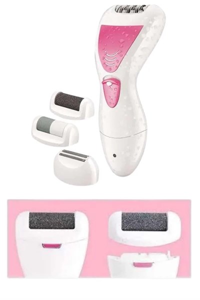 Ayak Törpü Başlıklı Epilatör Aleti 4 Başlıklı Taşınabilir Şarjlı Epilasyon Cihazı