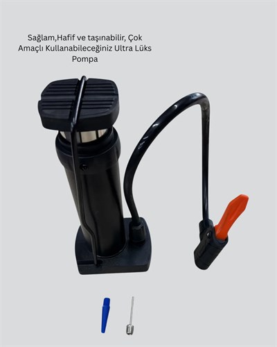 Ayakla Kullanılan Hava Pompası Araç ve Bisiklet İçin Uygun