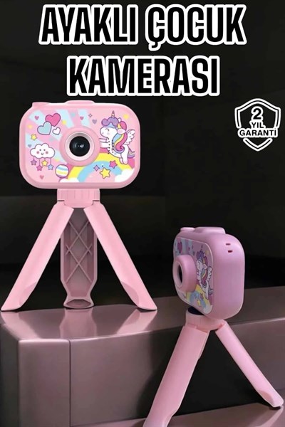 Ayaklı Mini Fotoğraf Makinesi Çocuk Için Eğitici Video Kamera