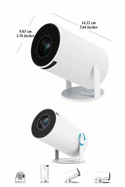 Ayaklı Projeksiyon Taşınabilir Mini Projektör Sinema Projektörü Android