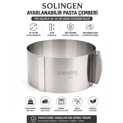 Ayarlanabilir Metal Kek Kalıbı 16-34 cm