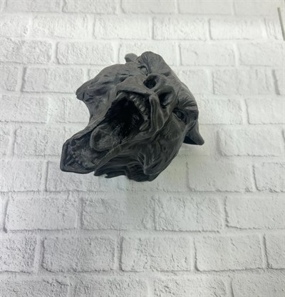 Ayı Tasarım Siyah 3D Duvar Heykeli