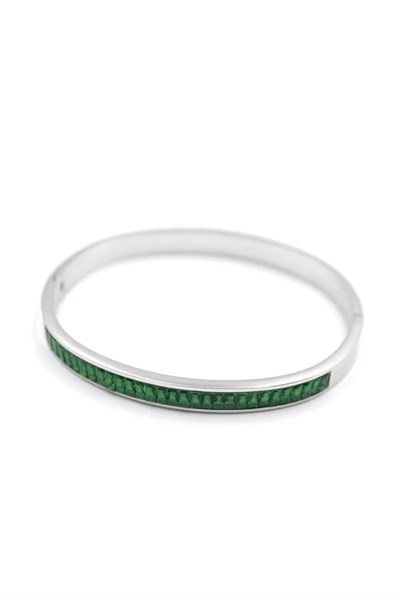 Baget Taşlı Bilezik - Yeşil