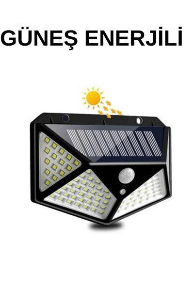 Bahçe Lambası Bahçe Aydınlatma Sensörlü Suya Dayanıklı 100 Led