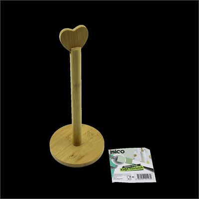 Bambu Kağıt Havluluk Yuvarlak Taban 12 cm Kalp Sap 28.5 cm