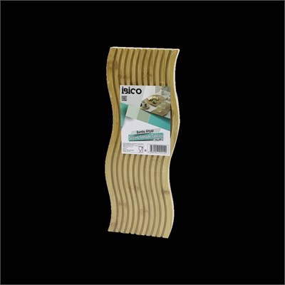 Bambu Servis Sunum Tahtası 17x39x1.5 cm (Çift Yüzlü Dalgalı/Kanallı)